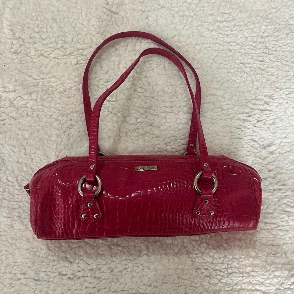 Lauren Ralph Lauren Mini Pink Baguette Y2k Shoulder Bag